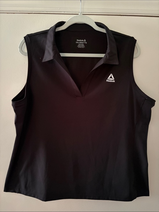 Reebok Tops - Reebok Women’s Sleeveless V-Neck Polo Top in Black